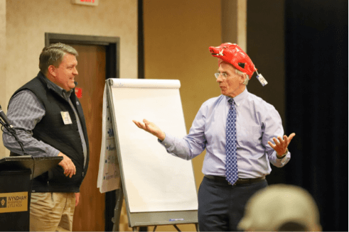 image of a professor explaining something
