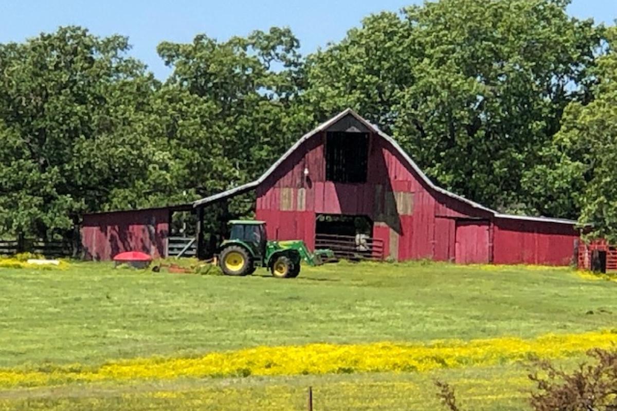 This is our barn. It was built in the 1940's. It is located in Jackson County.