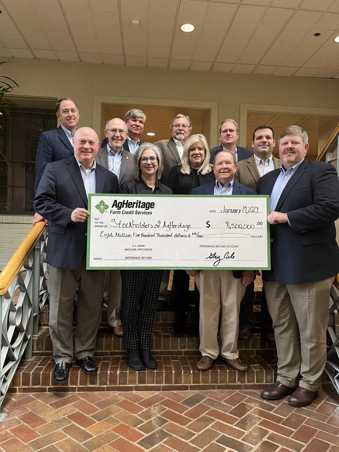 AgHeritage Farm Credit Services returns $8.5 million to Customer-Owners through its Patronage Program